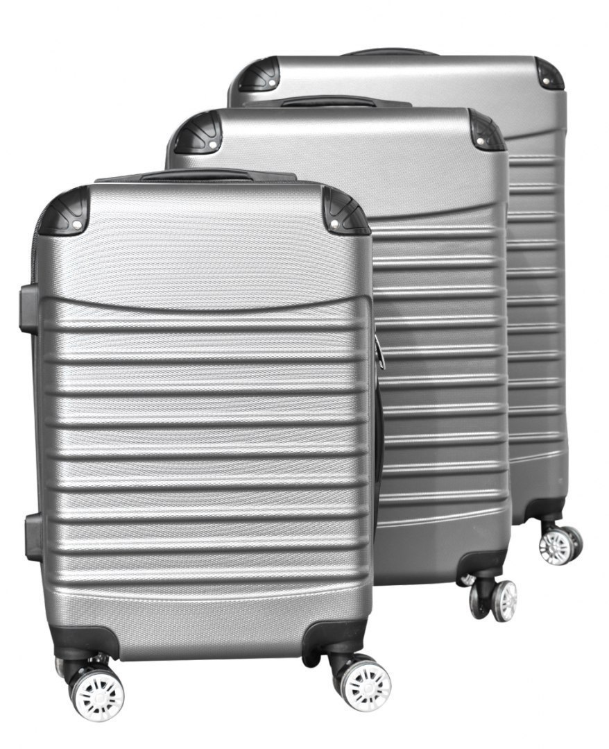 Zestaw Walizek Bagażowych MOVEMANIA Lonar 75 x 47 x 28 cm - Srebrny